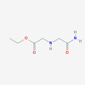 molecular formula C6H12N2O3 B1517565 Ethyl 2-[(carbamoylmethyl)amino]acetate CAS No. 652975-29-6