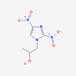 molecular formula C6H8N4O5 B15175704 1-(2,4-Dinitroimidazol-1-yl)propan-2-ol CAS No. 73332-73-7