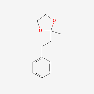 molecular formula C12H16O2 B15175714 2-Methyl-2-phenethyl-1,3-dioxolane CAS No. 69246-00-0