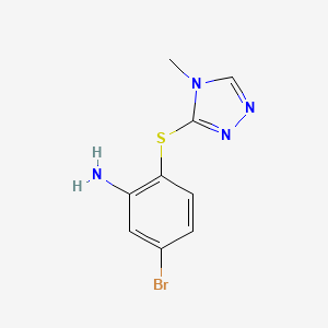 5-bromo-2-[(4-methyl-4H-1,2,4-triazol-3-yl)sulfanyl]aniline