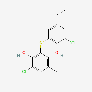 molecular formula C16H16Cl2O2S B15175733 2,2'-Thiobis(6-chloro-4-ethylphenol) CAS No. 68658-40-2