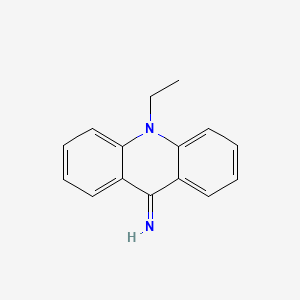 molecular formula C15H14N2 B15175772 9(10H)-Acridinimine, 10-ethyl- CAS No. 111782-81-1