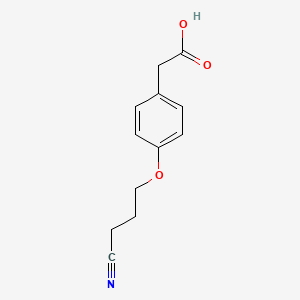 molecular formula C12H13NO3 B1517581 2-[4-(3-Cyanopropoxy)phenyl]acetic acid CAS No. 558640-84-9
