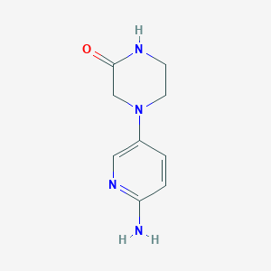 molecular formula C9H12N4O B1517583 4-(6-氨基吡啶-3-基)哌嗪-2-酮 CAS No. 1019507-58-4