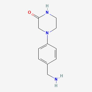 molecular formula C11H15N3O B1517584 4-[4-(Aminomethyl)phenyl]piperazin-2-one CAS No. 1019575-67-7