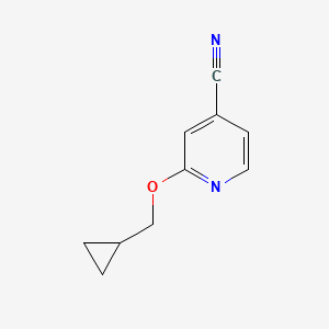 molecular formula C10H10N2O B1517585 2-(Cyclopropylmethoxy)isonicotinonitrile CAS No. 1019568-08-1