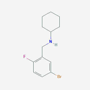 molecular formula C13H17BrFN B1517586 4-Bromo-2-(cyclohexylaminomethyl)-1-fluorobenzene CAS No. 1019568-30-9