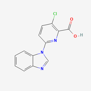 molecular formula C13H8ClN3O2 B1517596 6-(1H-1,3-benzodiazol-1-yl)-3-chloropyridine-2-carboxylic acid CAS No. 1020945-76-9