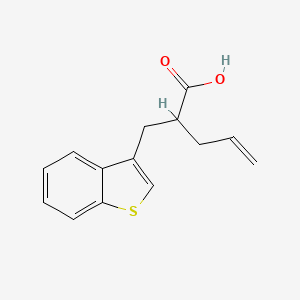 molecular formula C14H14O2S B15175966 alpha-Allylbenzo[B]thiophene-3-propionic acid CAS No. 35062-46-5