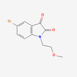 molecular formula C11H10BrNO3 B1517597 5-bromo-1-(2-methoxyethyl)-2,3-dihydro-1H-indole-2,3-dione CAS No. 1020974-19-9