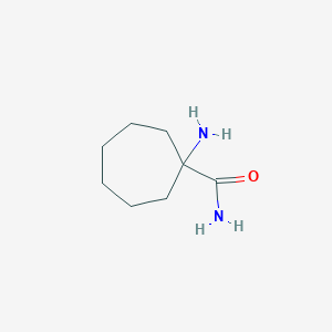 molecular formula C8H16N2O B1517601 1-Aminocycloheptanecarboxamide CAS No. 906075-26-1