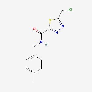 molecular formula C12H12ClN3OS B1517602 5-(chloromethyl)-N-(4-methylbenzyl)-1,3,4-thiadiazole-2-carboxamide CAS No. 1000932-24-0