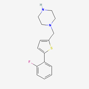 molecular formula C15H17FN2S B1517603 1-{[5-(2-Fluorophenyl)thiophen-2-yl]methyl}piperazine CAS No. 1000932-42-2