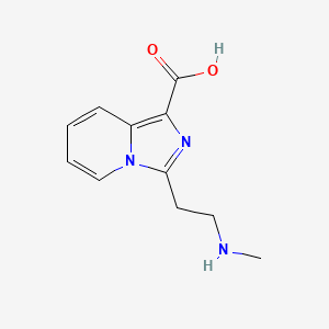 molecular formula C11H13N3O2 B15176045 3-[2-(Methylamino)ethyl]imidazo[1,5-a]pyridine-1-carboxylic acid 