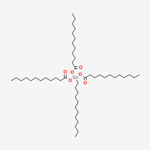 molecular formula C48H94O6Sn B15176055 Dodecyltris(lauroyloxy)stannane CAS No. 93857-17-1