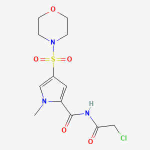 molecular formula C12H16ClN3O5S B1517608 N-(2-chloroacetyl)-1-methyl-4-(morpholine-4-sulfonyl)-1H-pyrrole-2-carboxamide CAS No. 1000932-87-5