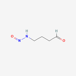 molecular formula C4H8N2O2 B15176191 Butanal, 4-(nitrosoamino)- CAS No. 65734-40-9