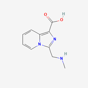 molecular formula C10H11N3O2 B15176201 3-[(Methylamino)methyl]imidazo[1,5-a]pyridine-1-carboxylic acid 