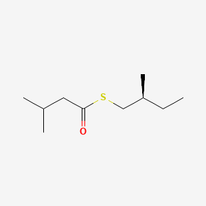 molecular formula C10H20OS B15176219 Butanethioic acid, 3-methyl-, S-(2-methylbutyl) ester, (S)- CAS No. 60949-23-7