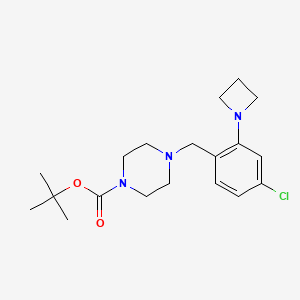 molecular formula C19H28ClN3O2 B15176229 Tert-butyl 4-[[2-(azetidin-1-yl)-4-chlorophenyl]methyl]piperazine-1-carboxylate 