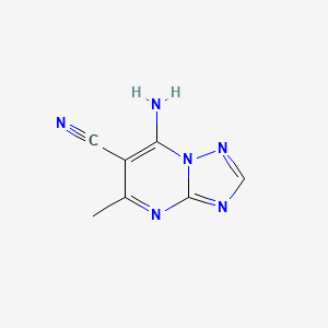 molecular formula C7H6N6 B1517625 7-Amino-5-methyl-[1,2,4]triazolo[1,5-a]pyrimidine-6-carbonitrile CAS No. 1030419-74-9