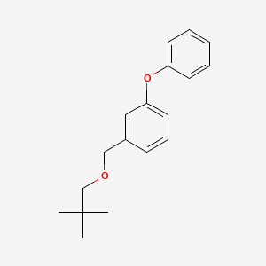 molecular formula C18H22O2 B15176265 Benzene, 1-((2,2-dimethylpropoxy)methyl)-3-phenoxy- CAS No. 64930-73-0