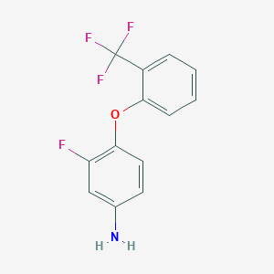 molecular formula C13H9F4NO B1517631 3-氟-4-[2-(三氟甲基)苯氧基]苯胺 CAS No. 1039868-92-2
