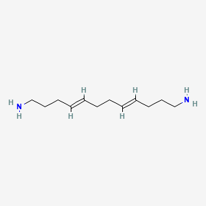 molecular formula C12H24N2 B15176316 Dodeca-4,8-diene-1,12-diamine CAS No. 55348-88-4