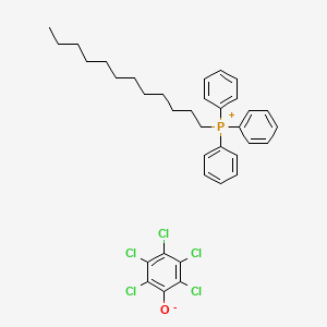 molecular formula C36H40Cl5OP B15176329 Pentaphonate CAS No. 24360-58-5