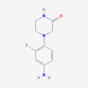 molecular formula C10H12FN3O B1517633 4-(4-Amino-2-fluorophenyl)piperazin-2-one CAS No. 850369-93-6