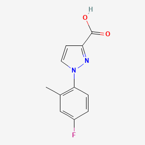 molecular formula C11H9FN2O2 B1517634 1-(4-fluoro-2-methylphenyl)-1H-pyrazole-3-carboxylic acid CAS No. 1152536-04-3