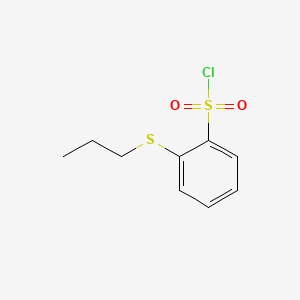 molecular formula C9H11ClO2S2 B15176364 o-(Propylthio)benzenesulphonyl chloride CAS No. 79792-99-7