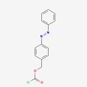 molecular formula C14H11ClN2O2 B15176371 p-(Phenylazo)benzyl chloroformate CAS No. 55592-99-9
