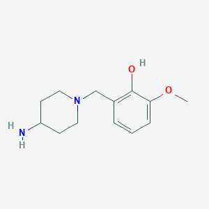 molecular formula C13H20N2O2 B1517638 2-[(4-氨基哌啶-1-基)甲基]-6-甲氧基苯酚 CAS No. 1038972-90-5