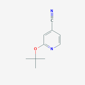 molecular formula C10H12N2O B1517639 2-(Tert-butoxy)pyridine-4-carbonitrile CAS No. 1037131-17-1