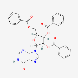 molecular formula C31H24N4O8 B15176393 Inosine 2',3',5'-tribenzoate CAS No. 6741-88-4