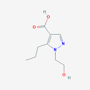 molecular formula C9H14N2O3 B1517641 1-(2-hydroxyethyl)-5-propyl-1H-pyrazole-4-carboxylic acid CAS No. 1152555-04-8