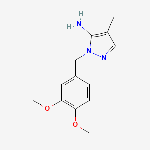 molecular formula C13H17N3O2 B1517642 1-[(3,4-二甲氧基苯基)甲基]-4-甲基-1H-吡唑-5-胺 CAS No. 1152526-79-8