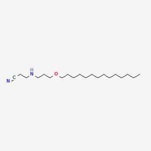 molecular formula C20H40N2O B15176436 Propanenitrile, 3-((3-(tetradecyloxy)propyl)amino)- CAS No. 180389-78-0