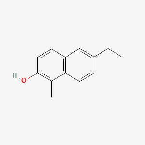 molecular formula C13H14O B15176452 2-Naphthol, 6-ethyl-1-methyl- CAS No. 14461-83-7
