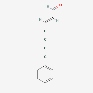 molecular formula C13H8O B15176487 7-Phenylhept-2-ene-4,6-diynal CAS No. 20252-42-0