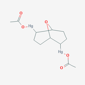 molecular formula C12H18Hg2O5 B15176582 acetyloxy-[6-(acetyloxymercurio)-9-oxabicyclo[3.3.1]nonan-2-yl]mercury CAS No. 10299-45-3