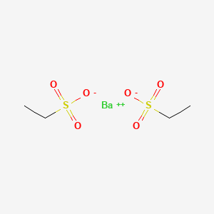 molecular formula C4H10BaO6S2 B15176592 Barium di(ethanesulphonate) CAS No. 74113-46-5