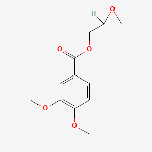 molecular formula C12H14O5 B15176614 Oxiranylmethyl veratrate CAS No. 97259-65-9