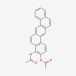 molecular formula C26H18O4 B15176615 Dibenz(a,h)anthracene-3,4-diol, diacetate CAS No. 70644-34-7