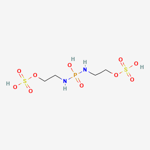 molecular formula C4H13N2O10PS2 B15176687 N,N'-Bis(2-((methylsulfonyl)oxy)ethyl)-phosphorodiamidic acid CAS No. 31645-40-6