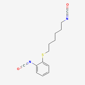 molecular formula C14H16N2O2S B15176691 o-[(6-Isocyanatohexyl)thio]phenyl isocyanate CAS No. 76806-14-9