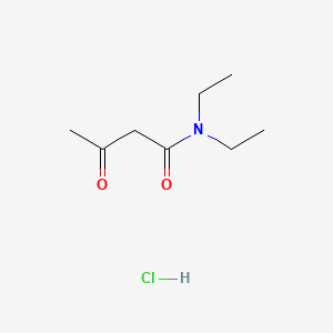 molecular formula C8H15NO2.ClH<br>C8H16ClNO2 B15176718 N,N-Diethyl-3-oxobutyramide hydrochloride CAS No. 85153-53-3