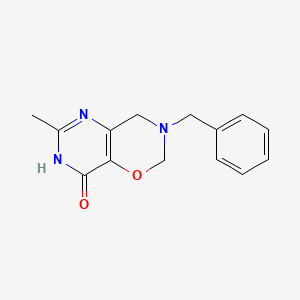molecular formula C14H15N3O2 B15176777 3-Benzyl-6-methyl-3,4-dihydro-2h-pyrimido[4,5-e][1,3]oxazin-8(5h)-one CAS No. 13365-46-3