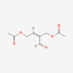 molecular formula C9H12O5 B15176785 3-Formylbut-2-endiyl diacetate CAS No. 85030-54-2
